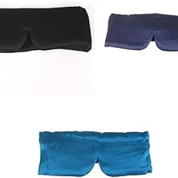 UJEAVETTE 3 Pieces Oversized Eye Mask Sleeping Blindfold Shade Cover Black-picture-24