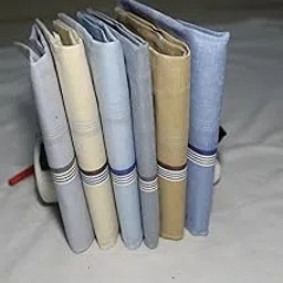 dadbe Cotton Handkerchiefs, Classic Plaid and Solid Patterns, Pack of 12, 45 x 45 cm-picture-45