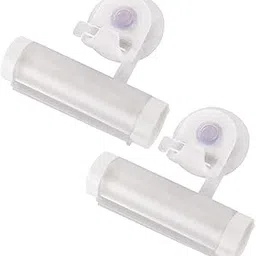 2pcs Durable Toothpaste Tube Squeezer Wringer Roller Dispenser White-image-4