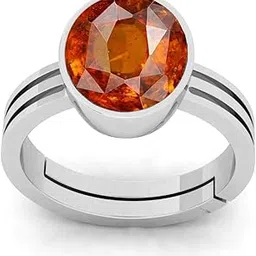 rrvgem 4.25 Ratti To 4.00 Ratti Certified AA++ Natural Gemstone Gomed Hessonite Stone Ring for Man and Women(Lab - Tested) (Lab - Tested)-picture-14