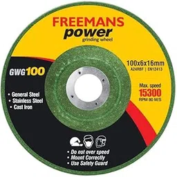 FREEMANS 4-Inch Power Grinding Wheels-(Set of 25 Pieces)- Green || Aluminium Oxide Grain Abrasive || Use for Grinding and Polishing of Metal Surfaces and Stone Moulding Applications-image-50