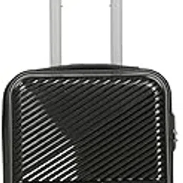 teakwood leathers Teakwood Small Size 8 Wheels Trolley Bag, Hard Cabin with Zipper Closure, Adjustable Push Button & Cross Side Strap, Number Lock System 360 Degree (Small, Black)-picture-25