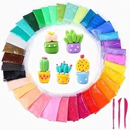 MATRIS AMOR Air Dry Clay, 24 Pcs Color Modeling Set with 6 Sculpting Tools, Magic Foam Clay for Kids and Adults (12 Colors, 2 Units Each Color)-image-54