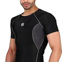 Recharge Men Polyester Compression Half Sleeves Tshirt-image-31