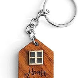 Wooden Home Keychain & Keyring | Keychains for Home, Office | Keyrings for Bikes, Scooty & Bags | Handmade Keyring | Gift for Girls, Gift for Boys, Gift for Men, Gift for Women-image-35