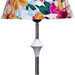 Product imageAswal Handicraft Bedside Table Lamp Attractive White Side Table Lamp for Bedroom & Living Room with 10 Inch Multicolour Floral Print Table Lamps Cotton Shade - Without Night Bulb-picture-30