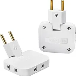 TUPERMAR Flat Plug Multiple Socket with 3 Adapter Sockets, Socket Adapter Flat with 180° Swivel, Adapter for Home, Office, Travel-picture-19