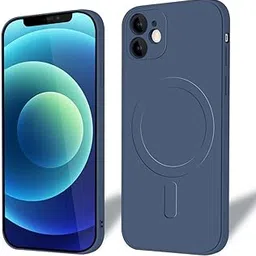 Case for MagSafe iPhone 12, Silicone, Impact Resistant, TPU, Thin, Lightweight, With Strap Hole, Full Lens Protection, Smartphone Case, Prevents Scratches, Drops, Dustproof, Blue-image-22