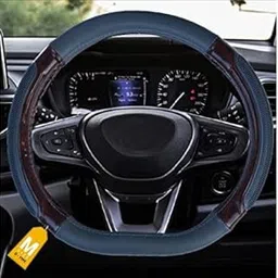 NIKAVI Luxury Steering Wheel Cover (Medium-D)(38cm) Black-picture-29