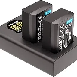 WELBORN NP-FW50 Dual Battery and Charger Combo Pack for Sony NP-FW50 Battery for A7/A7II/A7R A5100 NEX6 A6000 Cameras Black-image-23