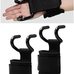 Veemok Weight Lifting Hooks (Set of 2), Heavy-Duty Metal Dual Hooks for Deadlifts & Pull-Ups, Adjustable Neoprene Wrist Support Straps for Enhanced Grip Strength, Black-picture-12