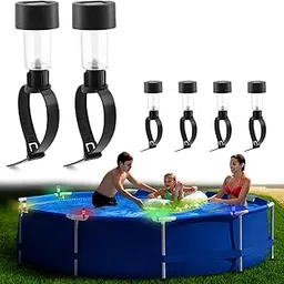Zorzel 6 Pack Solar Pool Lights for Fence Above Ground Pools, Waterproof LED Lights for Frame Pool Decoration, Outdoor Swimming Pool Accessories with Warm White Pool Lights-image-97