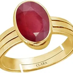clara Certified 3.25 to 10.25 ratti or 3 carat to 9.5 carat Original Ruby Manik Gemstone Panchdhatu adjustable Ring for Men & Women-picture-15