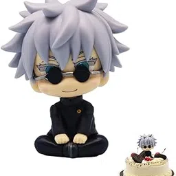PATPAT® 1Pcs Action Figure Anime Toys Desk Decor 4'' PVC Satoru Gojo Figure Toy Jujutsu Kaisen Desk Decoration Car Dashboard Charm Ornament Collectible Anime Figurine Gift for Fans-image-3