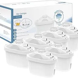 HASTHIP® Compatible with Brita Water Filter Pitchers - 6 Pack Replacement Water Filters for Brita Pitcher, Removes Contaminants, Improves Taste and Odor, Standard Design, 21 Gallons Effective-image-32