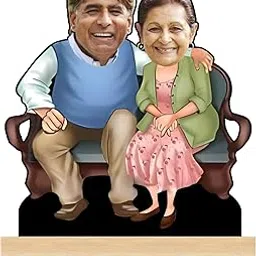Incredible Gifts Personalized Caricature for Grandparents With Wooden Stand | Gift for Dada | Gift for Grandmother | Grandfather Gift-picture-30