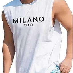 sxv style Men's Sleeveless Tank Top with Milano Italy Text Printed-picture-16