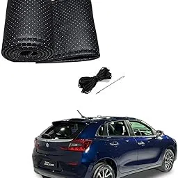 KOZDIKO Black Leatherite Steering Wheel Cover Stitchable for Maruti Suzuki Baleno New 2022-picture-28