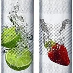 Vasukie Glass Water Bottles, Glass Fridge Water Bottle with Steel Cap, Wide mouth Leak proof & detox water bottle glass, water bottle for fridge, fridge bottle set of 6-750 ML (2 BOTTLE)-picture-20