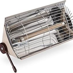 Bajaj Minor Radiant Room Heater For Home|1000W PedestalHeater For Winter|Electric Heater ForRoom|Stainless Steel Heat Reflector|Nickel Chrome PlatedMeshGuard|Tilted Legs|2YrWarrantyBy Bajaj|Multicolor-picture-6