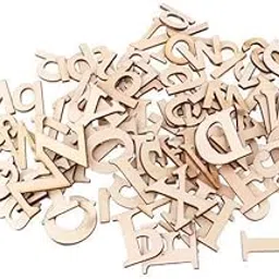 Bnf® 3X52 Pieces Wooden Capital Letters Wood Lower Case Letters for Arts Crafts DIY | Multi-Purpose Craft Supplies | Crafting Pieces | Wooden Pieces-picture-37