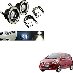 KOZDIKO Car LED Fog Lights 3.5" Led Cob with White Angel Light Eye Ring Set of 2 Pcs For Hyundai Eon-picture-49