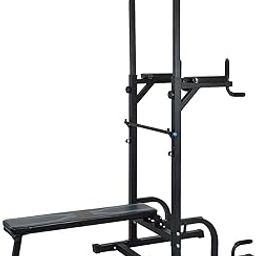 IRIS Fitness Power Tower with Sit up Bench Pull-Up Chin Up Dip Station Adjustable Height Heavy Duty Multi-Function Fitness Training Equipment Home Gym-picture-20