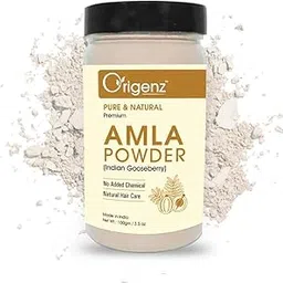 Origenz Amla Powder 100 gm for Hair Mask, Pack, Scalp Care, Anti-Dandruff | Natural Dry Seedless Indian Gooseberry | Men & Women | In Jar 3.53 oz-picture-33