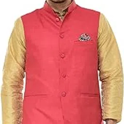 designerbin Men's Nehru jacket Waistcoat, Modi Jacket/Ethnic wear-picture-19