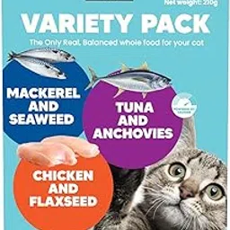 Goofy Tails Wet Cat Food and Kitten Food Variety Pack 210g (70g X 3 Pouches), Tuna and Anchovies, Mackerel and Seaweed, Chicken and Flaxseeds, Preservative Free, Wholesome, Natural Cat Wet Food-image-41