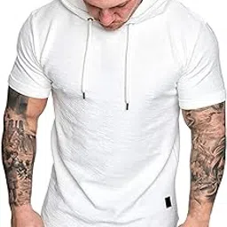 wowcarbazole Men's Workout Hoodies Sweatshirts Short/Long Sleeve Gym Athletic Muscle T-Shirts Pullover-picture-48