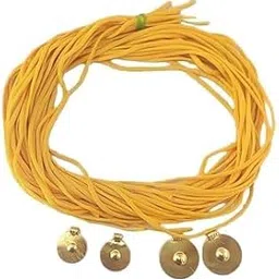 pmw plain mangalsutra small-2+big 2 and yellow Cotton thread (Brass) Thali Bottu-picture-55