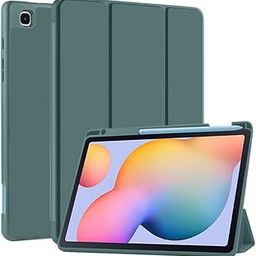 Robustrion Cover for Samsung S6 Lite Tablet Cover 10.4 inch Flip Stand Back Cover with S Pen Holder [Right Side] - Dark Green-picture-26