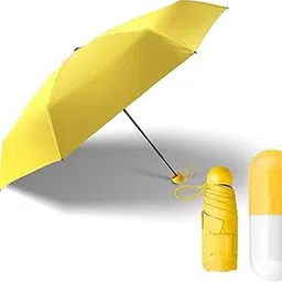 Compact UV Protection Umbrella, Capsule Case Design, Windproof and Sun Protection, Turquoise Blue-picture-25