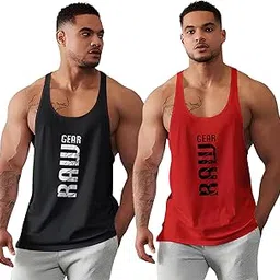 bab being beast apparel BAB Printed Gym Vest | Motivational Stringer Vests for Men – Bold Workout Wear | Scoop Neck | Combo Vests-picture-46