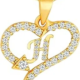 kanak jewels Spade shape H Letter Fashion Jewellery Valentine Gift Alphabet Heart Chain Necklace pendant for girls women men boys girlfriend Jewellery Gold-plated Cubic Zirconia Alloy Brass Pendant-picture-15