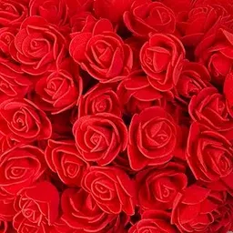 Pyarafest 50 Pcs Artificial Red Rose for Home Decoration, Party Decoration, Wedding Decoration, Festival and Events, Anniversary, Valentine Gifts and DIY Craft (Foam Material) (Red)-picture-28