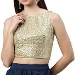 Women Crop Top Woven Top Embroidery Polyester-image-10