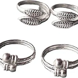 kp jewels Women & Girls Metal Fancy Glossy finish Toe Ring Adjustable Bichiya/Leg Finger Ring-Combo-2 (A_C_P_110742_Silver)-picture-13