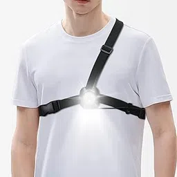 Suptig Running Light, Chest Light, Running Belt Light for Camping, Hiking, Running, Jogging, Walking, Outdoor Adventure IP64 Waterproof Built-in 2600mAh Rechargeable Lithium Battery(Black)-picture-51