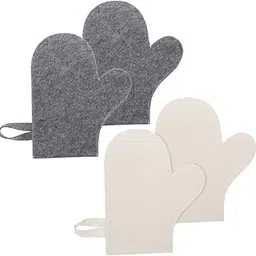 Abaodam 4Pcs Comfortable Sauna Gloves Stylish Insulation Mitts Soft Felt Bath Mittens for Relaxation and Spa Use Durable and Breathable Design for Enhanced Comfort-image-6