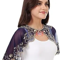 Women's New Sequined Poncho with Gold Pattern, Elegant All Time Wear-picture-26