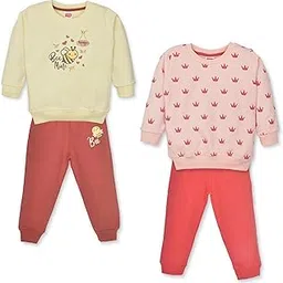 luvlap Baby Girls Full Sleeve Sweatshirt & Pyjama Sets, Pack of 02-picture-57