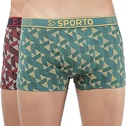 sporto Cotton Printed Trunks for Men's Combo Pack of 2 (Colour and Print May Vary)-picture-11
