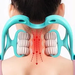 Onpalm Enterprise 6 Wheel Dual Pressure Point Cervical Neck Massager Relaxer Handheld Roller Therapy Neck Acupoints 360° Adjustment Trigger piont Neck Massager for Pain Relief (Multicolor)-picture-12