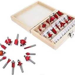 Yanmai 12mm Router Bit Set ,15 Pcs Multi Shape for Router/Trimmer Combo with Wooden Box Specially Designed for Wood Working.0-image-11