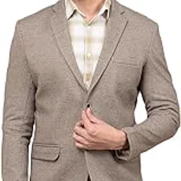 Men's Brown Single Breasted Blazer-image-0