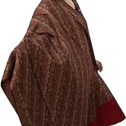Jagannath Women Shawl Self Design Pure Wool Red-picture-38