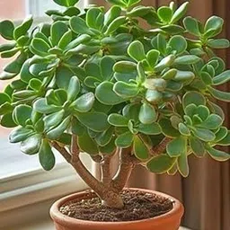 Jade Plant (Battan Bel) Live Plant - Indoor Succulent plant |25 cm Height, Indoor Outdoor Living Room Plant, Single plant with pot-image-0