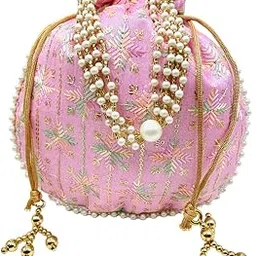 byra Colorful Thread Embroidered Women Gifting Potli Bag-picture-42